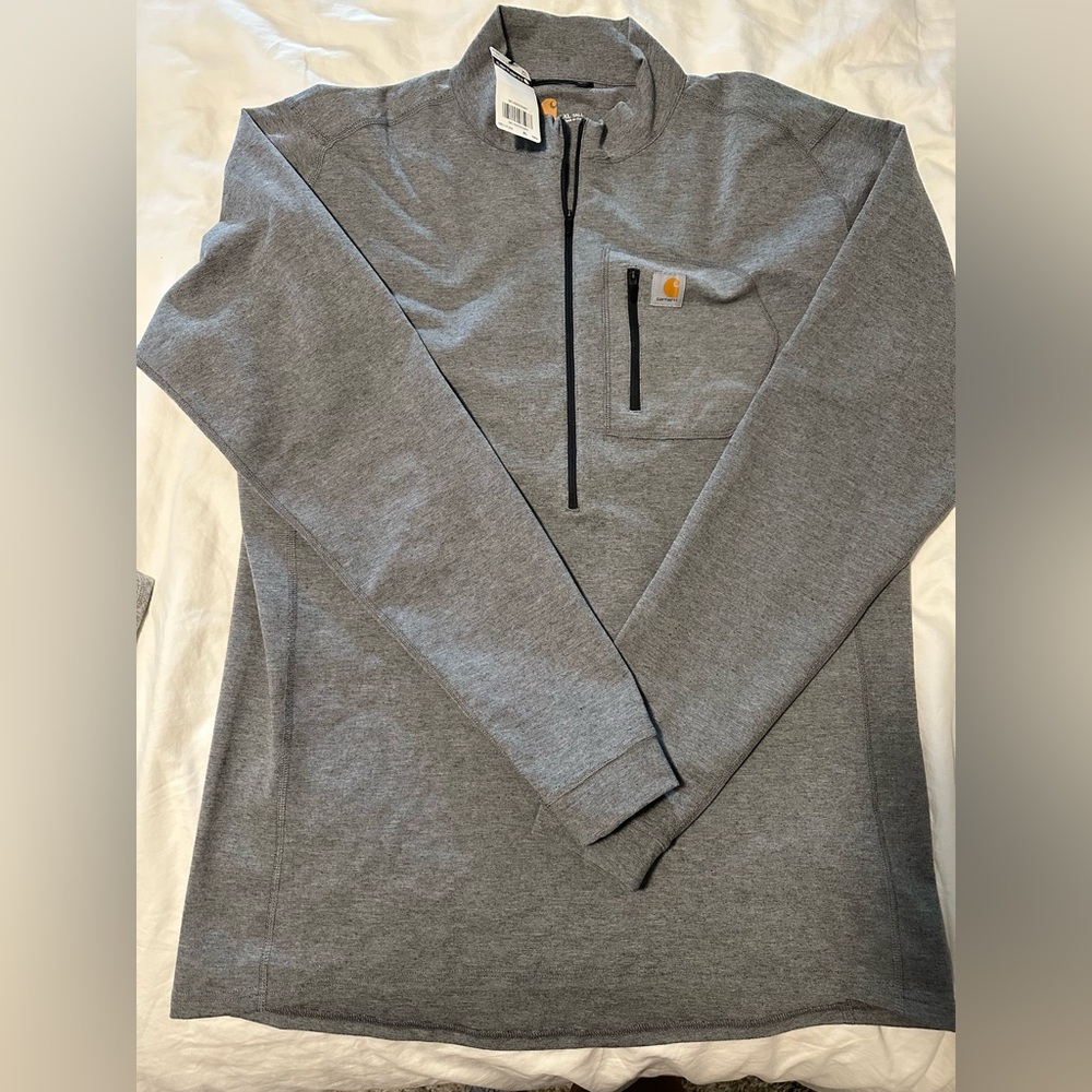 Carhartt Gray Zip-Up Men's Sweater